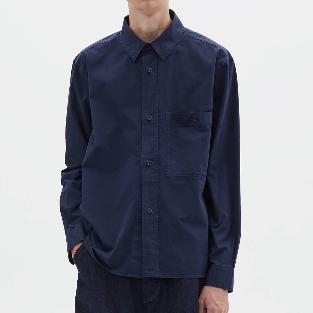 MHL by Margaret Howell Men's Midnight Button-Up Shirt